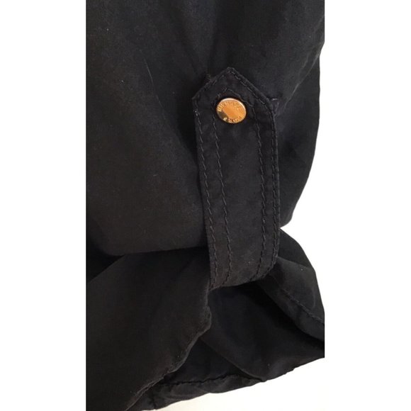 Michael Kors Women’s Black 3/4 Sleeve Roll Up Light Weight Silk Dress Size Small - Picture 4 of 4